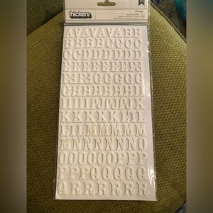 Rockabye Thickers Foam Letter Alphabet Stickers White - 5 NIB packs